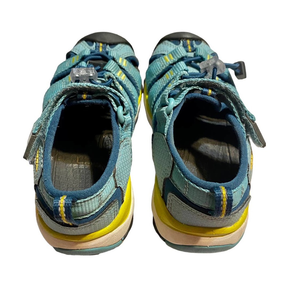 Toddler Keens Teal Blue and Yellow sandal waterproof shoes size 8 infant… - Picture 8 of 9